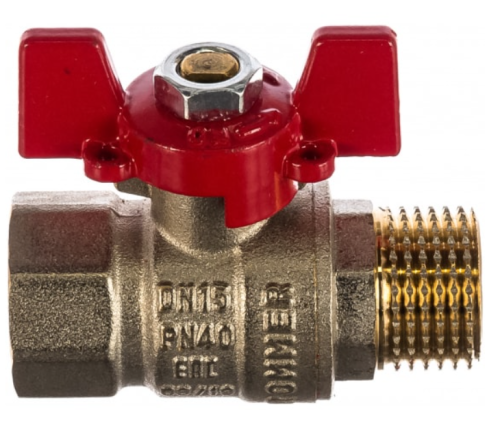 Кран шар. внутр./наруж. Ду 15 (1/2") бабоч. ROMMER